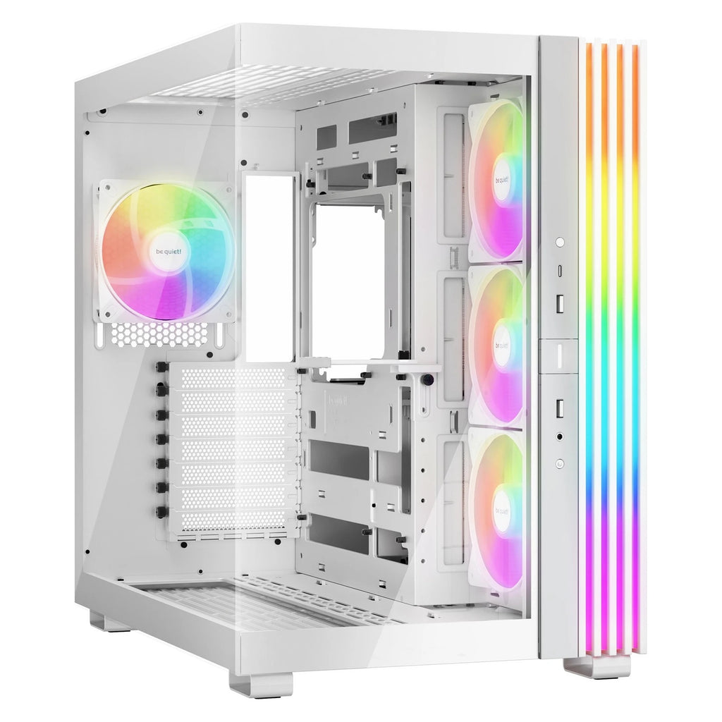 be quiet! Light Base 600 LX White, weiß, Glasfenster