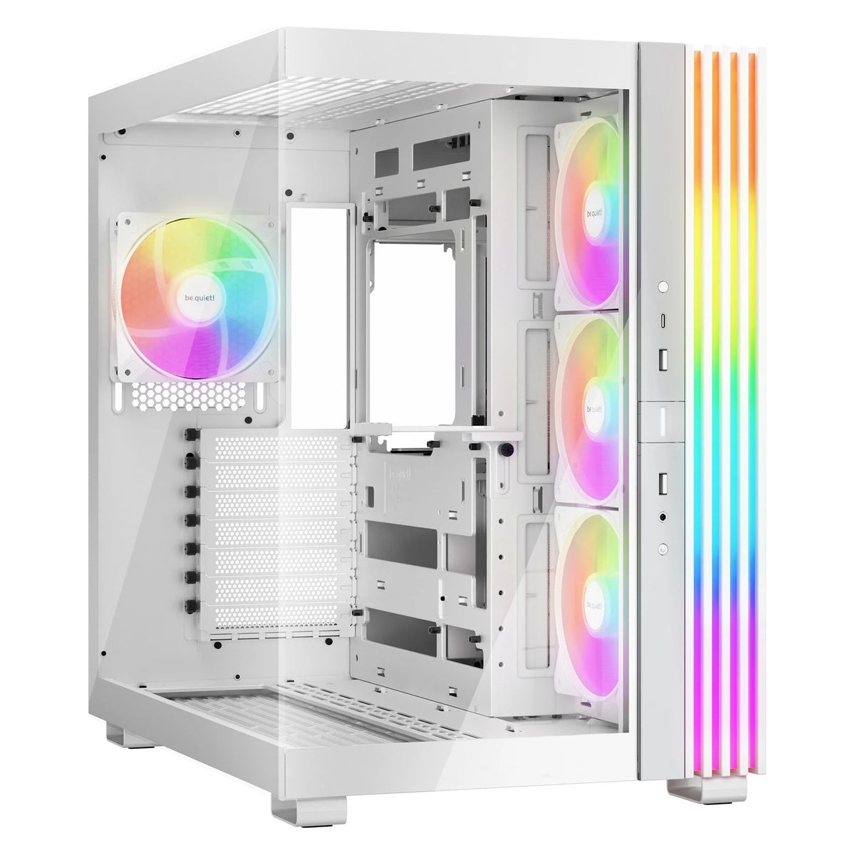 be quiet! Light Base 600 LX White, weiß, Glasfenster