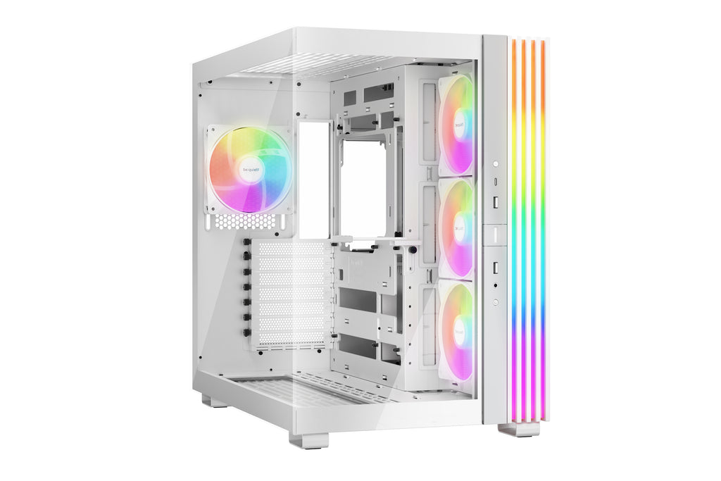 be quiet! Light Base 600 LX White, weiß, Glasfenster