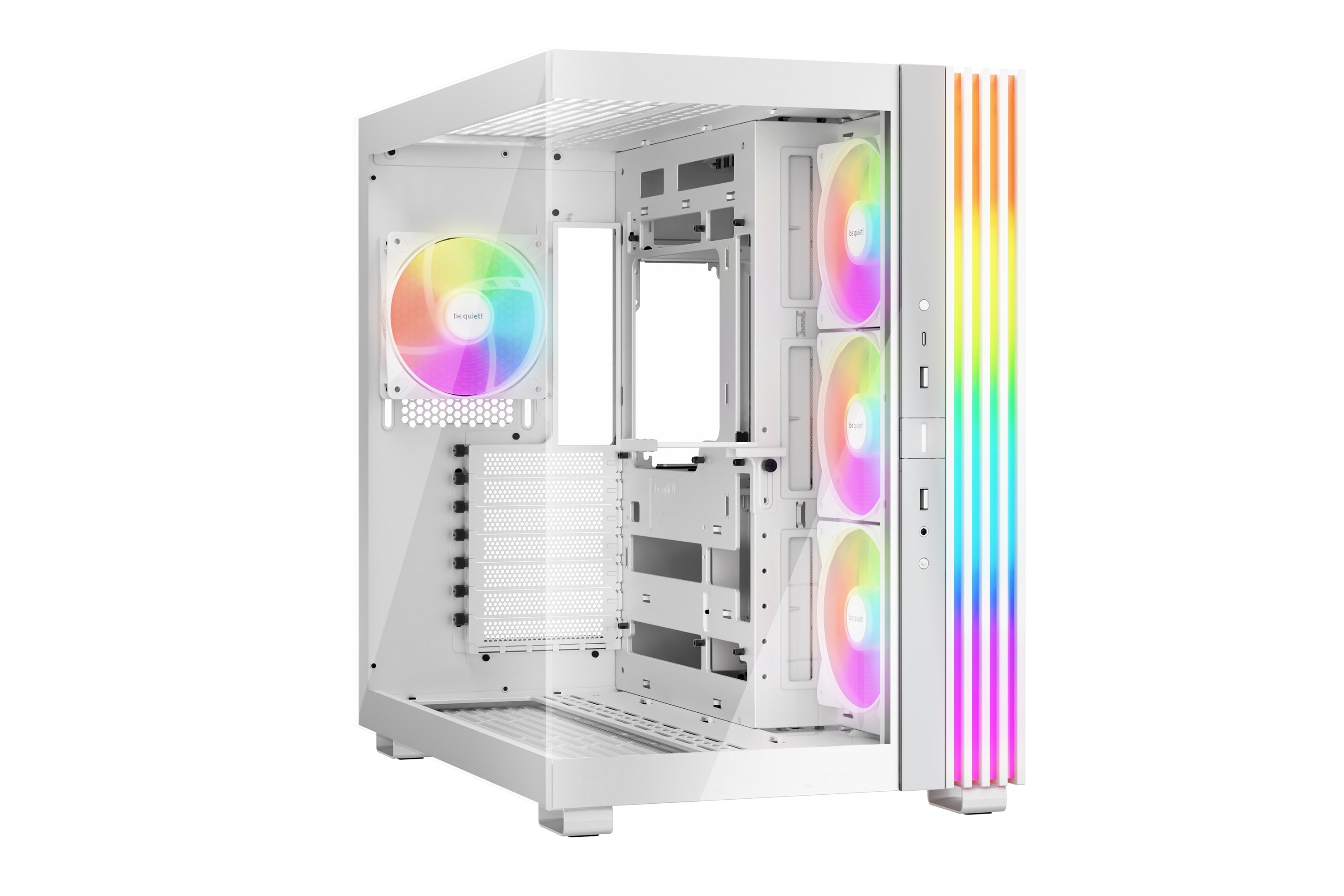 be quiet! Light Base 600 LX White, weiß, Glasfenster