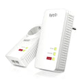 AVM Powerline FRITZ!Powerline 1260 WLAN, Set, 2 Adapter, bis 1266 MBit/s, mit Steckdose und WLAN