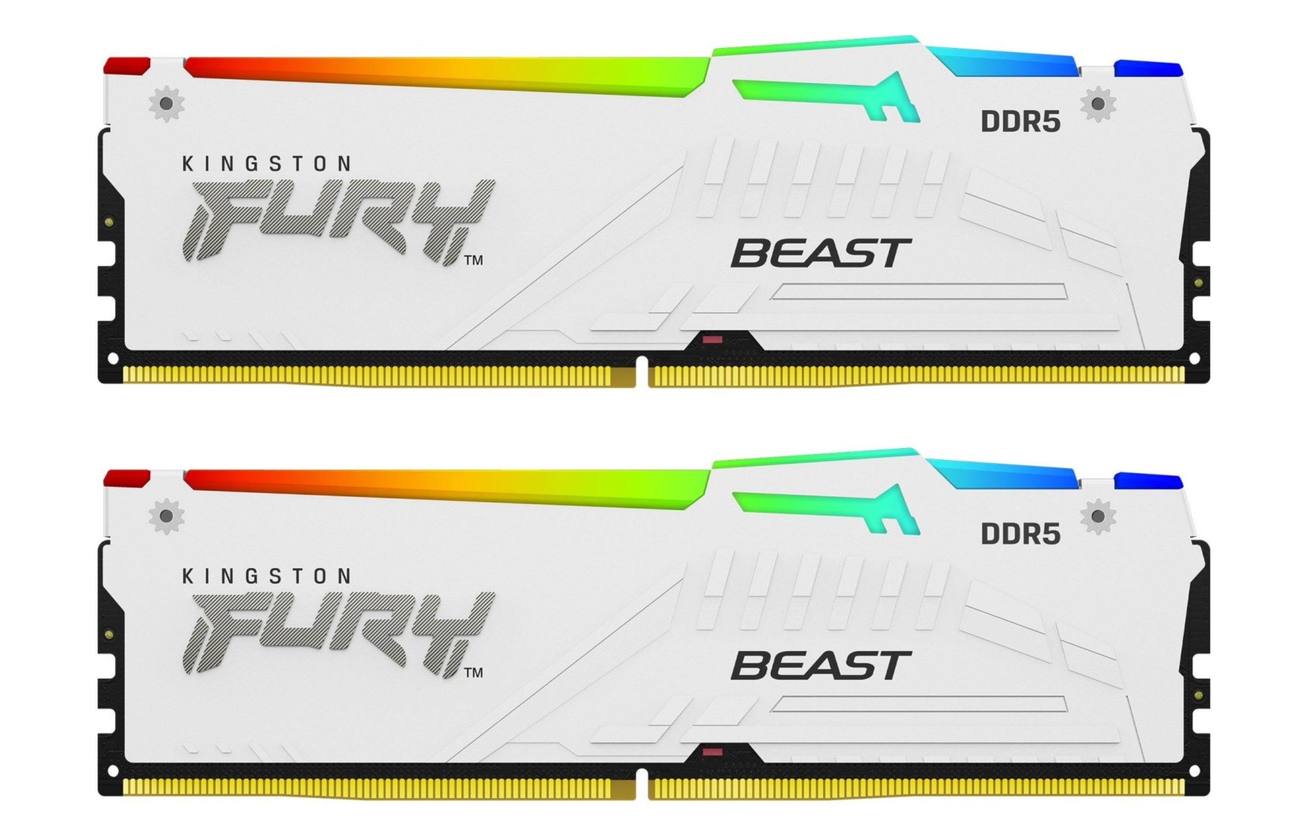 32GB DDR5-6000 CL30 Kingston FURY Beast RGB weiß