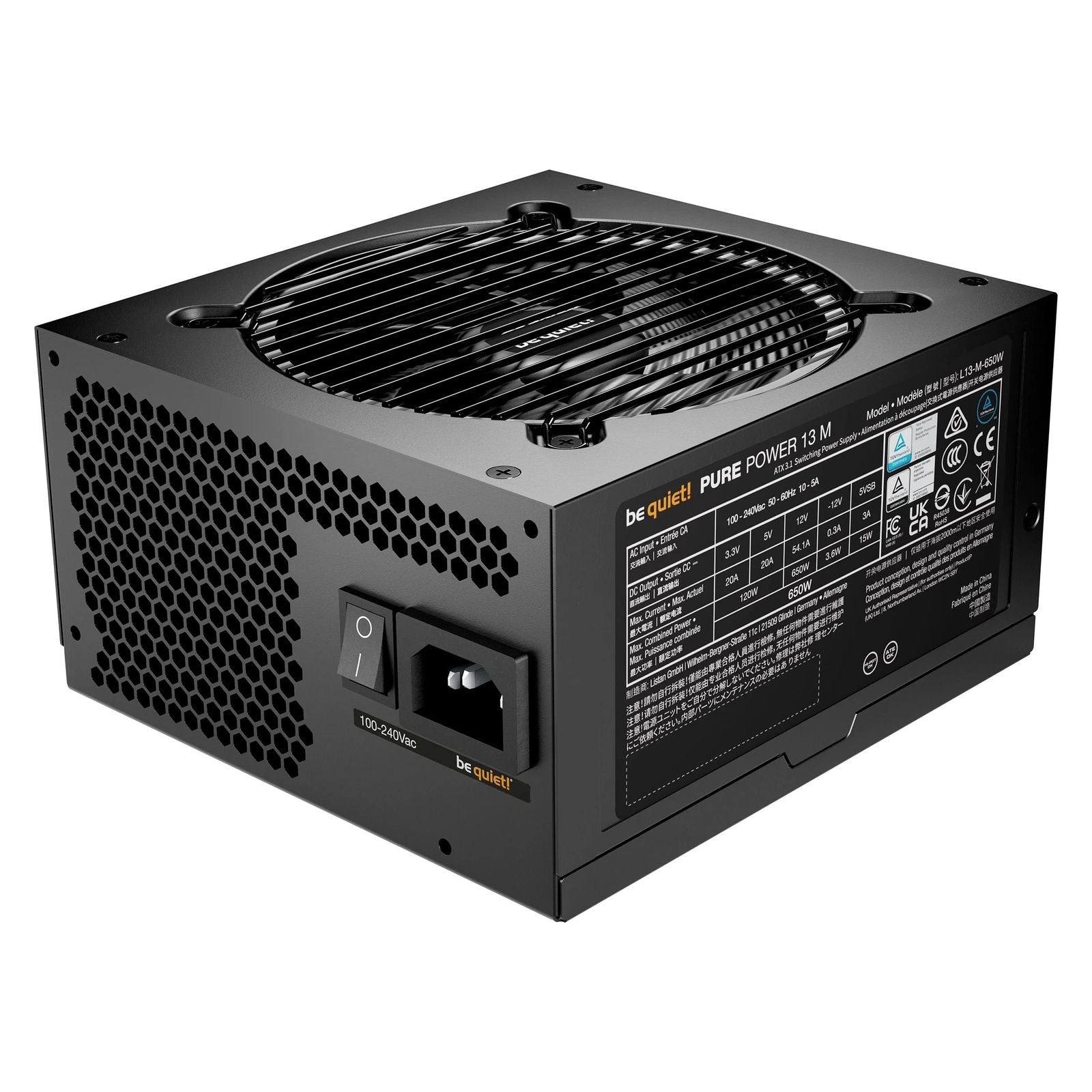 be quiet! Pure Power 13 M 650W Gold-Effizienz