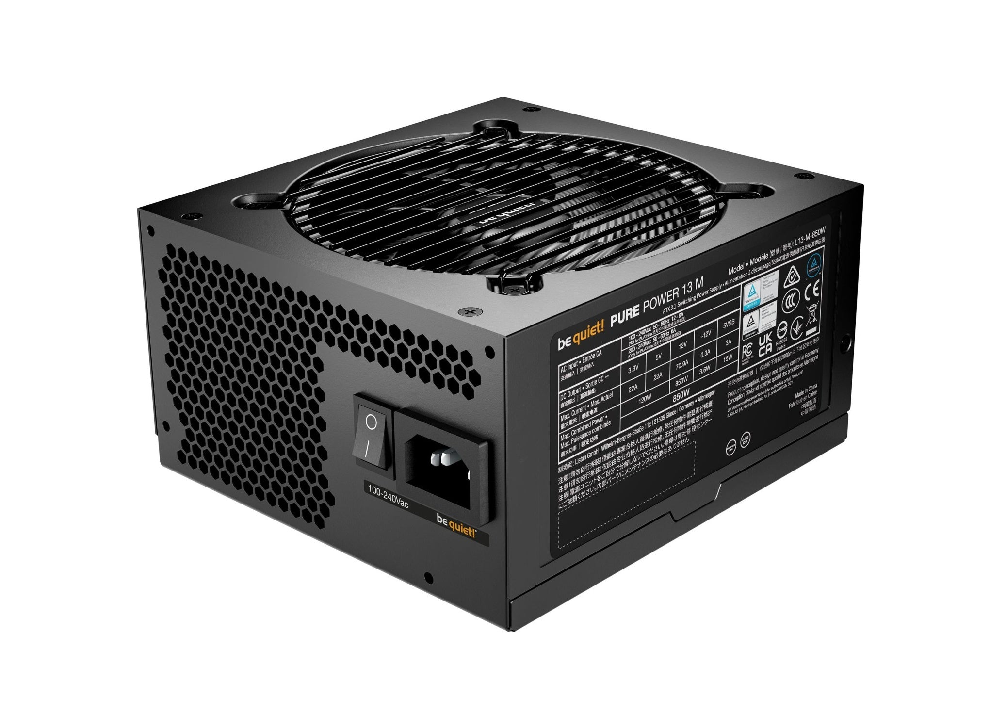 be quiet! Pure Power 13 M 850W Gold-Effizienz
