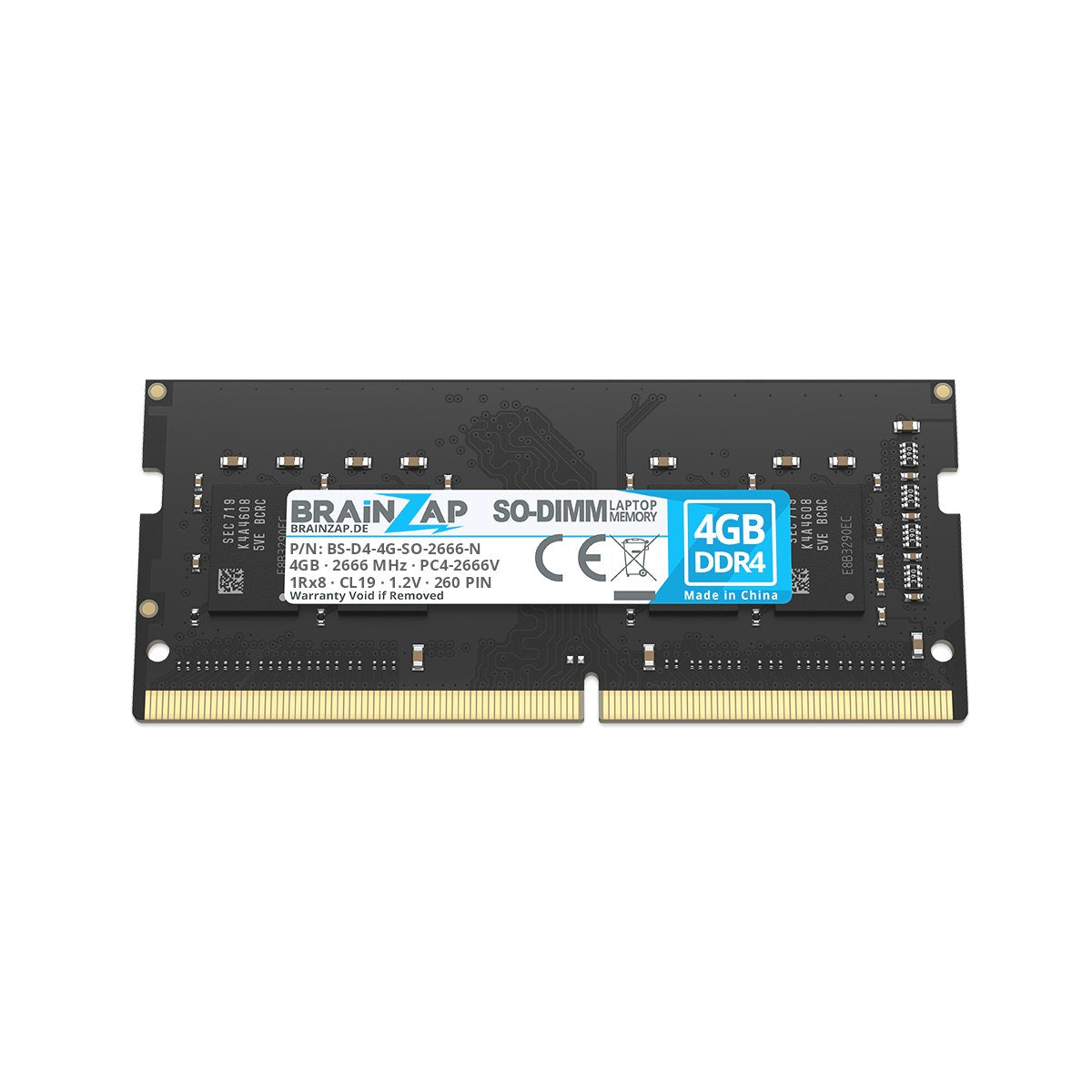 BrainZap 4 GB DDR4 PC4-2666V 1Rx8 CL19 1.2V